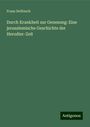 Franz Delitzsch: Durch Krankheit zur Genesung: Eine jerusalemische Geschichte der Herodier-Zeit, Buch