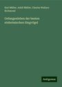 Karl Müller: Gefangenleben der besten einheimischen Singvögel, Buch