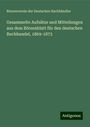 Börsenverein der Deutschen Buchhändler: Gesammelte Aufsätze und Mitteilungen aus dem Börsenblatt für den deutschen Buchhandel, 1869-1873, Buch