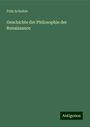 Fritz Schultze: Geschichte der Philosophie der Renaissance, Buch