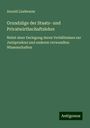 Arnold Lindwurm: Grundzüge der Staats- und Privatwirthschaftslehre, Buch