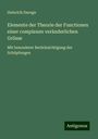 Heinrich Durege: Elemente der Theorie der Functionen einer complexen veränderlichen Grösse, Buch