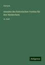 Anonym: Annalen des historischen Vereins für den Niederrhein, Buch