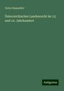 Victor Hasenöhrl: Österreichisches Landesrecht im 13. und 14. Jahrhundert, Buch