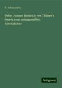 H. Schumacher: Ueber Johann Heinrich von Thünen's Gesetz vom naturgemäßen Arbeitslohne, Buch