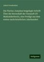 Jakob Freudenthal: Die Flavius Josephus beigelegte Schrift Über die Herrschaft der Vernunft (IV Makkabäerbuch), eine Predigt aus dem ersten nachchristlichen Jahrhundert, Buch