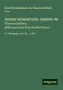 Kaiserliche Akademie der Wissenschaften in Wien: Anzeiger der kaiserlichen Akademie der Wissenschaften, philosophisch-historische Klasse, Buch