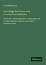 Arnold Lindwurm: Grundzüge der Staats- und Privatwirthschaftslehre, Buch