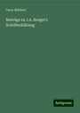 Oscar Wächter: Beiträge zu J.A. Bengel's Schrifterklärung, Buch