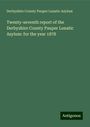 Derbyshire County Pauper Lunatic Asylum: Twenty-seventh report of the Derbyshire County Pauper Lunatic Asylum: for the year 1878, Buch