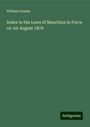 William Greene: Index to the Laws of Mauritius in Force on 1st August 1879, Buch