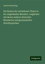 Jakob Heinzerling: Die Namen der wirbellosen Thiere in der siegerländer Mundart, verglichen mit denen anderer deutscher Mundarten und germanischer Schriftsprachen, Buch