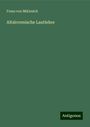 Franz Von Miklosich: Altslovenische Lautlehre, Buch