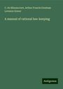 C. De Ribeaucourt: A manual of rational bee-keeping, Buch