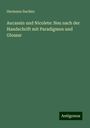 Hermann Suchier: Aucassin und Nicolete: Neu nach der Handschrift mit Paradigmen und Glossar, Buch