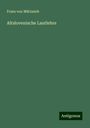 Franz Von Miklosich: Altslovenische Lautlehre, Buch