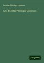 Societas Philologa Lipsiensis: Acta Societas Philologae Lipsiensis, Buch