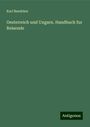 Karl Baedeker: Oesterreich und Ungarn. Handbuch fur Reisende, Buch