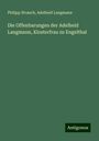 Philipp Strauch: Die Offenbarungen der Adelheid Langmann, Klosterfrau zu Engelthal, Buch