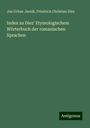 Jan Urban Jarník: Index zu Diez' Etymologischem Wörterbuch der romanischen Sprachen, Buch