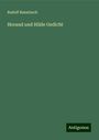 Rudolf Baumbach: Horand und Hilde Gedicht, Buch