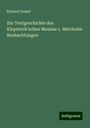 Richard Hamel: Zur Textgeschichte des Klopstock'schen Messias 1. Metrische Beobachtungen, Buch