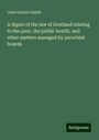 John Guthrie Smith: A digest of the law of Scotland relating to the poor, the public health, and other matters managed by parochial boards, Buch