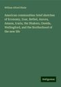 William Alfred Hinds: American communities: brief sketches of Economy, Zoar, Bethel, Aurora, Amana, Icaria, the Shakers, Oneida, Wallingford, and the Brotherhood of the new life, Buch