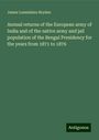 James Lumsdaine Bryden: Annual returns of the European army of India and of the native army and jail population of the Bengal Presidency for the years from 1871 to 1876, Buch