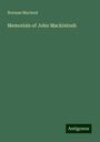 Norman Macleod: Memorials of John Mackintosh, Buch