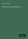 Norman Macleod: Memorials of John Mackintosh, Buch