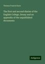 Thomas Francis Knox: The first and second diaries of the English College, Douay and an appendix of the unpublished documents, Buch