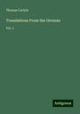 Thomas Carlyle: Translations From the German, Buch