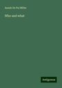 Annah De Pui Miller: Who and what, Buch