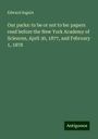 Edward Seguin: Our parks: to be or not to be: papers read before the New York Academy of Sciences, April 30, 1877, and February 1, 1878, Buch