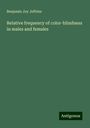 Benjamin Joy Jeffries: Relative frequency of color-blindness in males and females, Buch