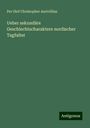 Per Olof Christopher Aurivillius: Ueber sekundäre Geschlechtscharaktere nordischer Tagfalter, Buch