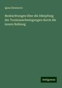 Ignaz Klemencic: Beobachtungen über die Dämpfung der Torsionsschwingungen durch die innere Reibung, Buch