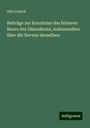 Otto Drasch: Beiträge zur Kenntniss des feineren Baues des Dünndarms, insbesondere über die Nerven desselben, Buch