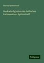 Marcus Spittendorff: Denkwürdigkeiten des hallischen Rathsmeisters Spittendorff, Buch