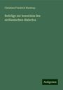 Christian Friedrich Wentrup: Beiträge zur kenntniss des sicilianischen dialectes, Buch