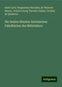 Saint Cyril: Die beiden ältesten lateinischen Fabelbücher des Mittelalters, Buch