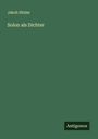 Jakob Sitzler: Solon als Dichter, Buch