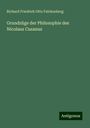 Richard Friedrich Otto Falckenberg: Grundzüge der Philosophie des Nicolaus Cusanus, Buch