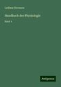 Ludimar Hermann: Handbuch der Physiologie, Buch