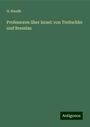 H. Naudh: Professoren über Israel: von Treitschke und Bresslau, Buch