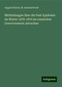 August Hirsch: Mittheilungen über die Pest-Epidemie im Winter 1878-1879 im russischen Gouvernement Astrachan, Buch