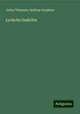 Julius Tittmann: Lyrische Gedichte, Buch