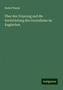 Rudolf Blume: Über den Ursprung und die Entwickelung des Gerundiums im Englischen, Buch