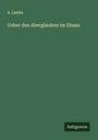 A. Lambs: Ueber den Aberglauben im Elsass, Buch